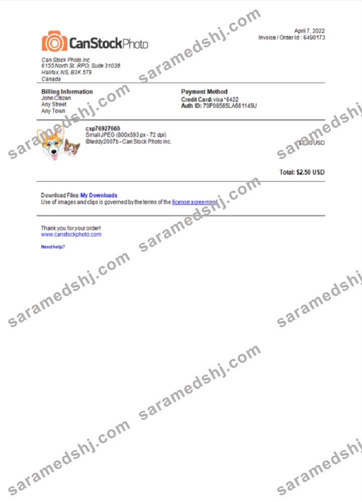 USA Canada Can Stock Photo invoice